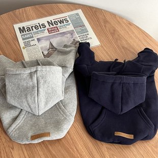 Autumn and Winter Hooded All-match fleece-lined Sweatshirt Teddy Beaumi Bear Schnery Pet Dog Cat Small Dog Clothes