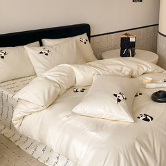 ins卡通床上四件套純棉全棉2024新款花床單被套罩床笠宿舍三件套4