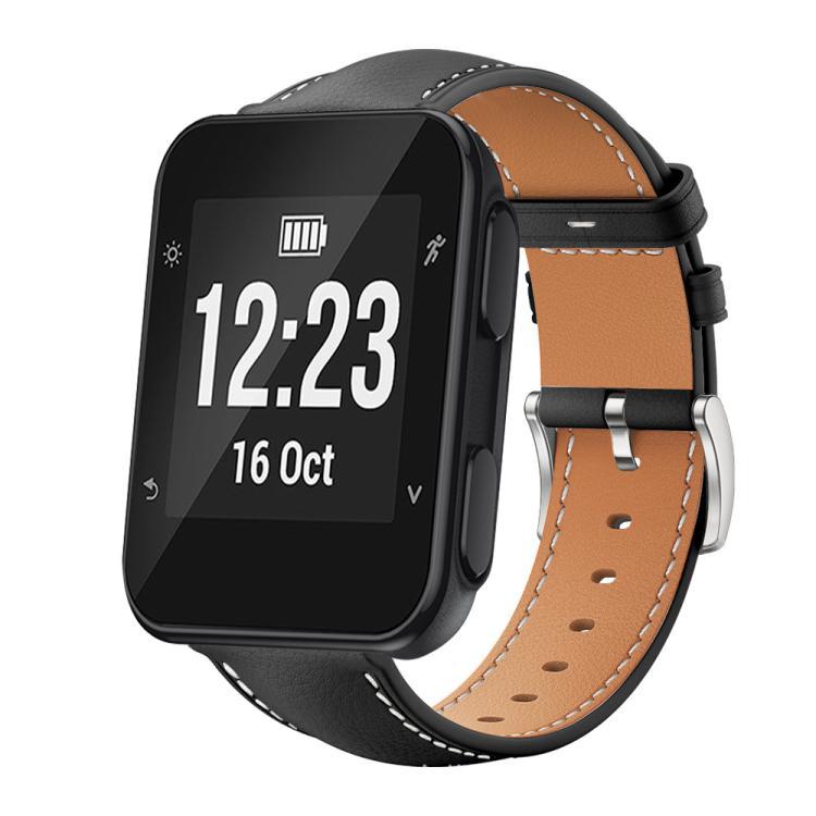 xDfind correa de cuero de tiburón negro con cabeza plana para Garmin Fenix 8 / 7X / 6X / 5X 26mm 22mm / Garmi