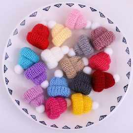 迷你毛球毛线帽针织小帽子圣诞装饰diy发夹饰品服饰辅料手工DIY