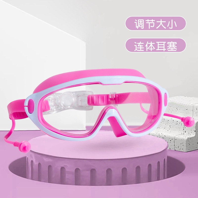 로즈 빨간색과 흰색 프레임 (결합 된 귀마개)