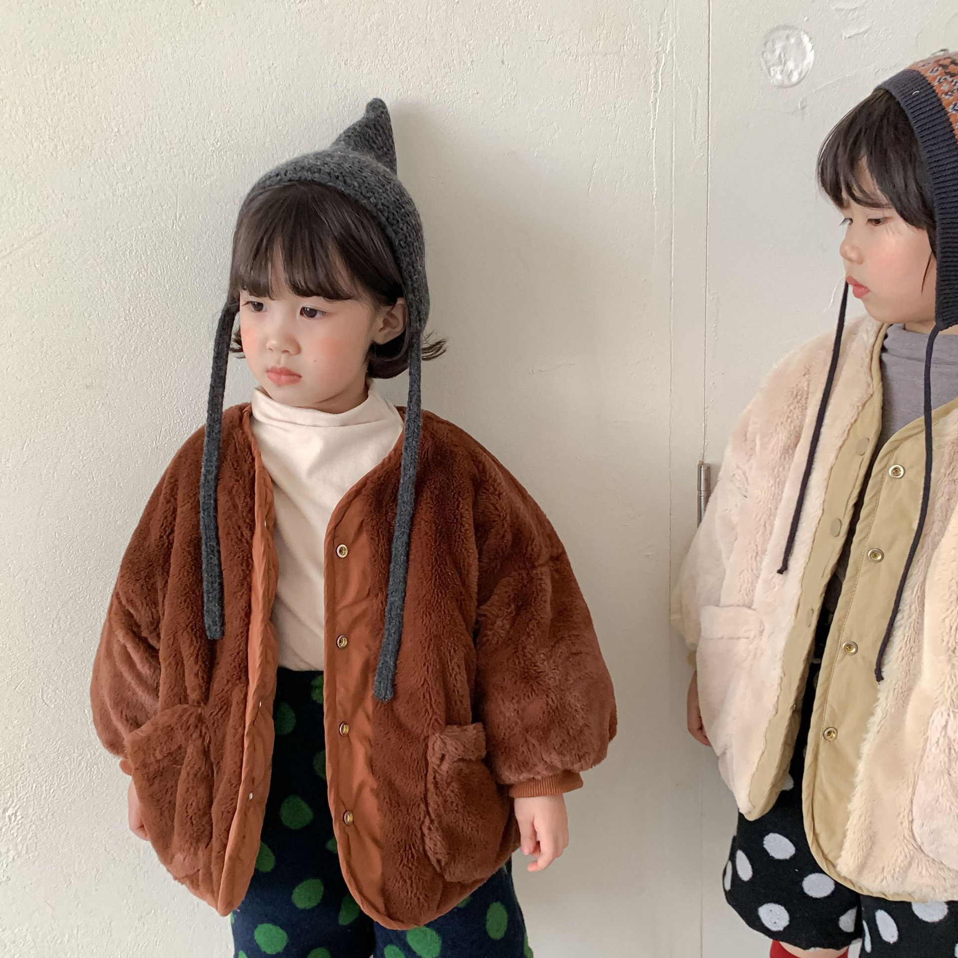 Children's winter short down jacket for men and women