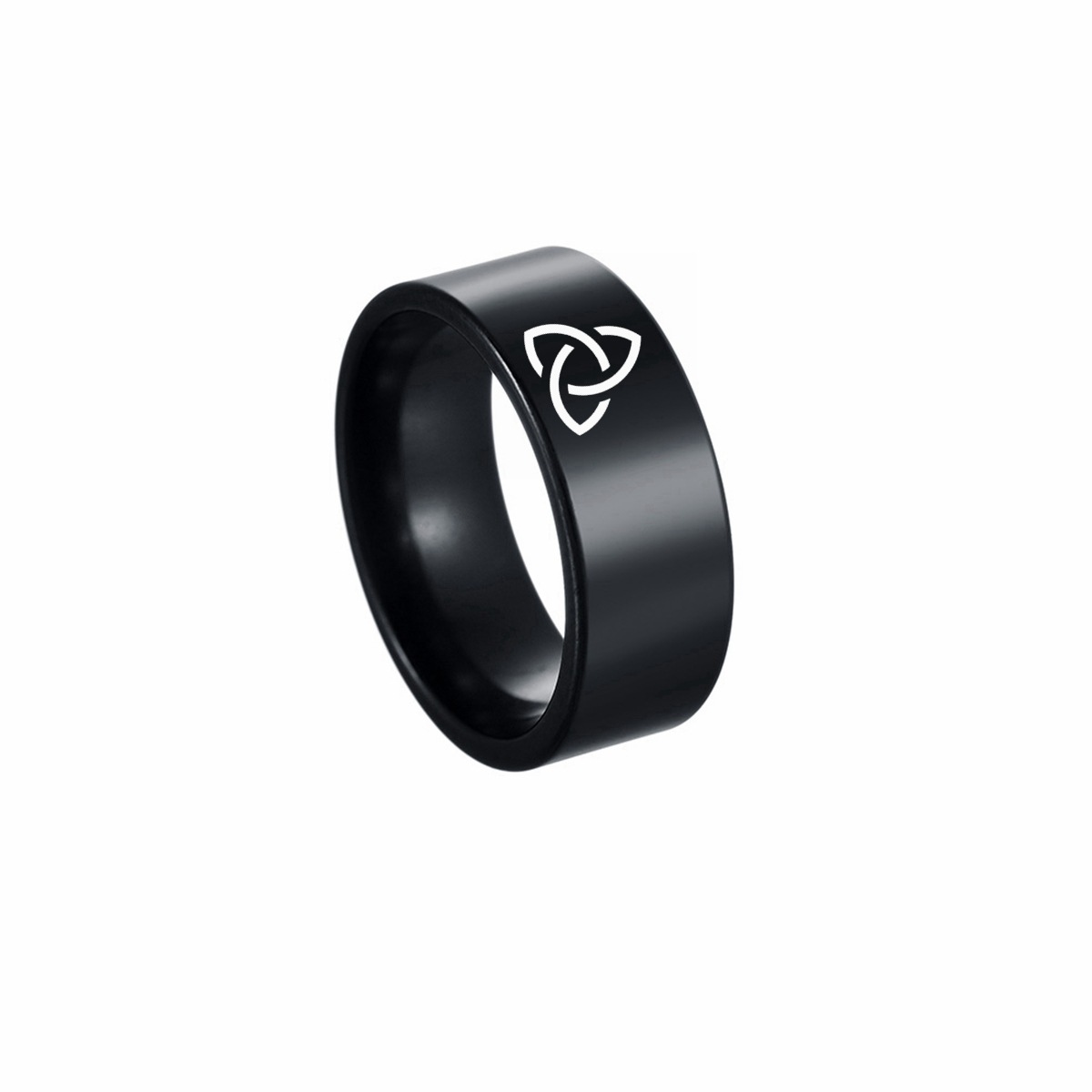 201 Stainless Steel Material Cross, Sun, Eye Pattern Basic Cross Sun Eye 201 Stainless Steel Plating Black Plated Men'S Rings
