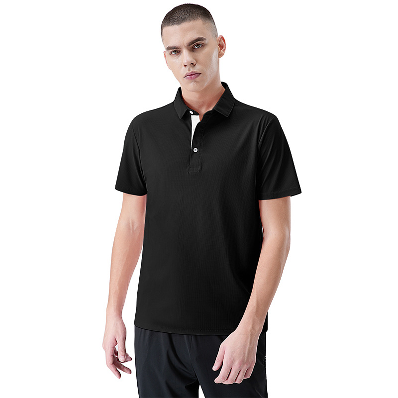 2025 nuevo estilo de secado rápido al aire libre clásico de color sólido polo hombre ropa de secado rápido transpirable antiarrugas camiseta casual mangas cortas