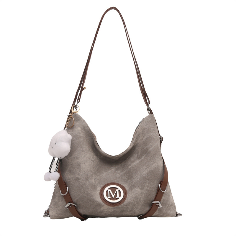 Jean mochila de hombro para mujeres de gran capacidad 2024 nuevo nicho de alto nivel tres uso mochila de hombro