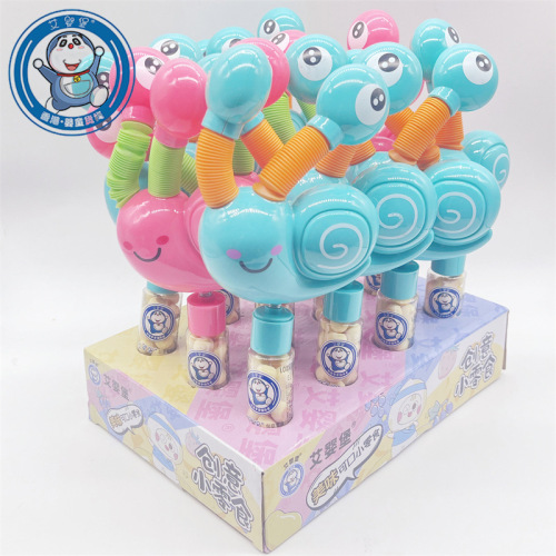 Factory Wholesale Ai Ying Bao Creative Swing Snail Snack Cookies  Leisure Food Toy Candy