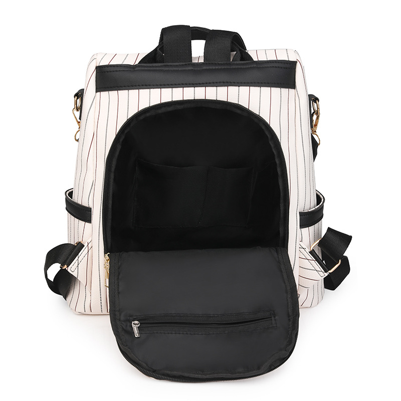 Bolsos para mujer 2024 nueva moda en contraste color para mujer mochila antirrobo para desplazamientos urbanos mochila de viaje de doble uso al por mayor