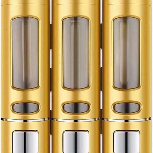 Triple-headed 400ml soap dispenser wall-mounted without drilling manual soap dispenser shampoo box shower gel box hand soap dispenser bottle