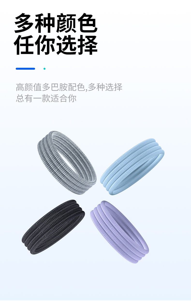 120W Schnelllade-Datenkabel Drei-in-Eins Makaron geflochtenes Universalkabel für Apple Android USB Ladekabel