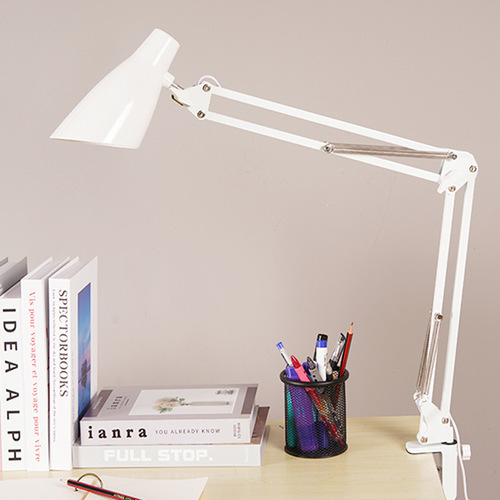 American metal folding desk lamp, working long arm telescopic LED eye protection lamp, student desk clip, bedside reading
