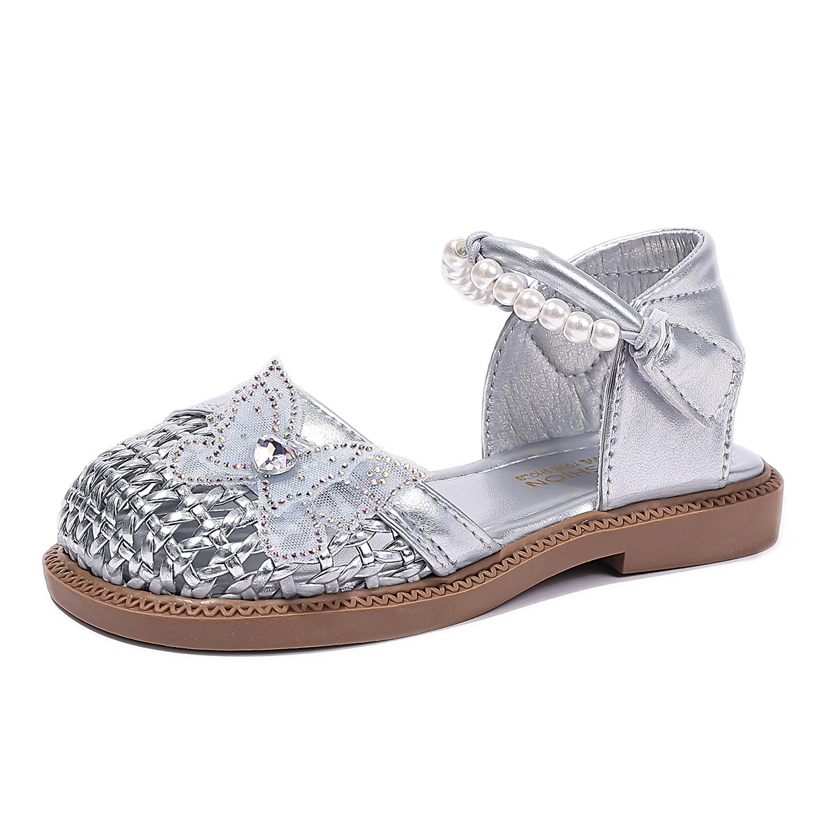 Niñas sandalias 2026 verano nuevos niños respirantes huecos zapatos de arco suave zapatos princesa para niños