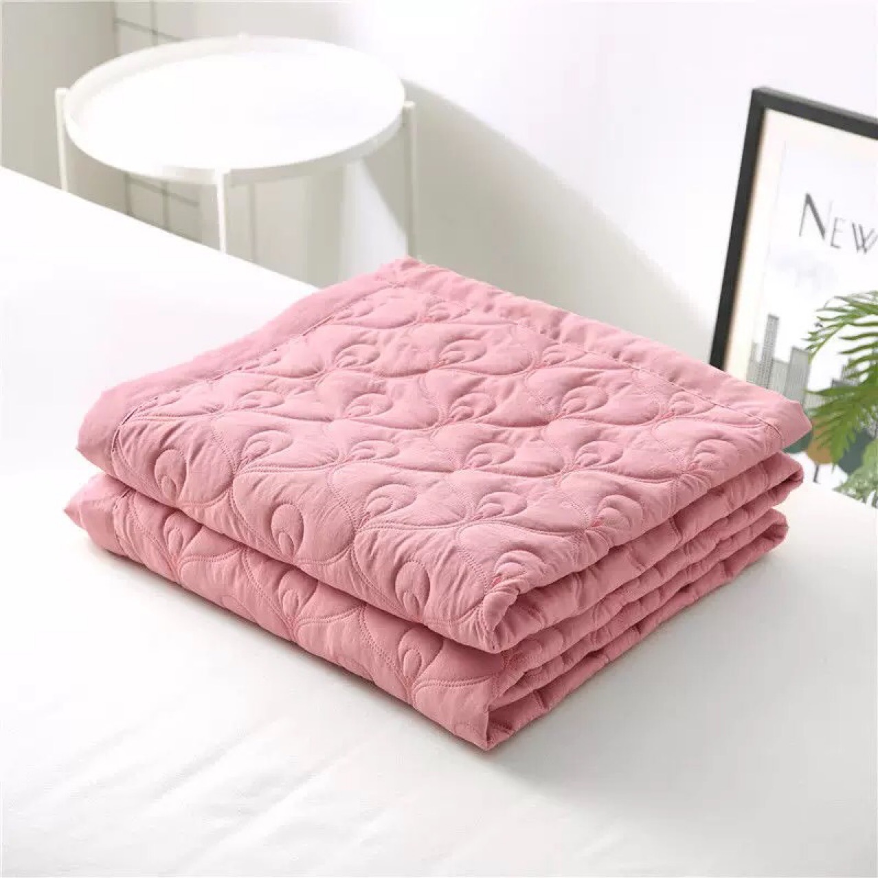 凤尾花水洗棉夏被空调被薄被子可机洗水洗礼品被自用礼品都可以|ru