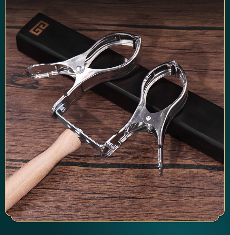 Handheld Moxa Suspension Holder with Anti-Scald Mesh Stainless Steel Single Hole Moxibustion Tool for 1.5-3.5 cm Moxa Rolls details