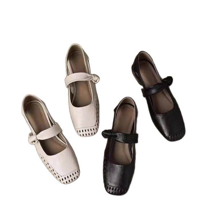 Baotou sandalias retro estilo de moda 2026 mujeres sandalias retro redondas ligeras antideslizantes zapatos de moda versátiles