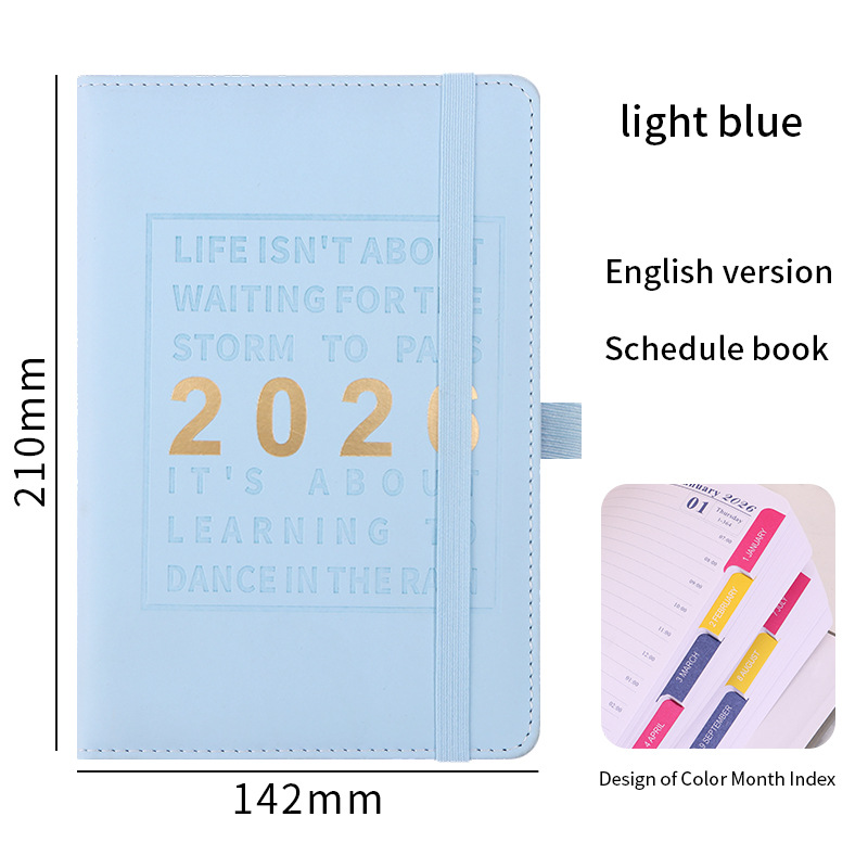 Plan transfronterizo exclusivo para 2025 Versión en inglés Libro de horarios a5 Cuaderno Libro de calendario de superficie dura Manual de eficiencia