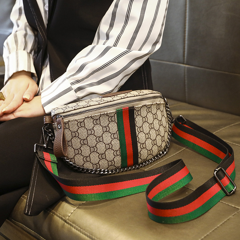 Waist bag women's 2024 new bag autumn and winter fashion chest bag high-end wide shoulder strap single shoulder crossbody small bag