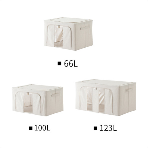 Organizer clothing storage box PP hollow plate bottom plate thickened steel frame organizer box folding moisture-proof children's storage box