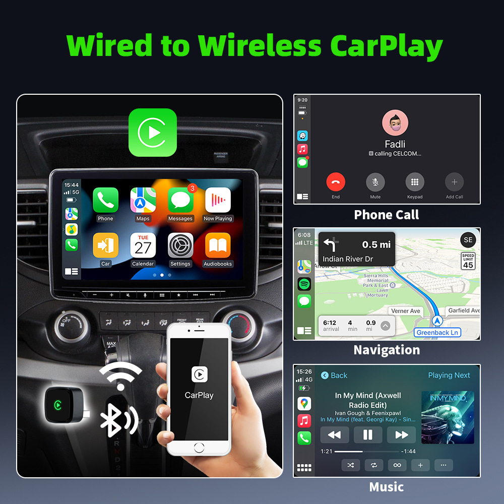 Brand New 2-in-1 Wireless Carplay Car Smart Box Android Auto Plug and Play