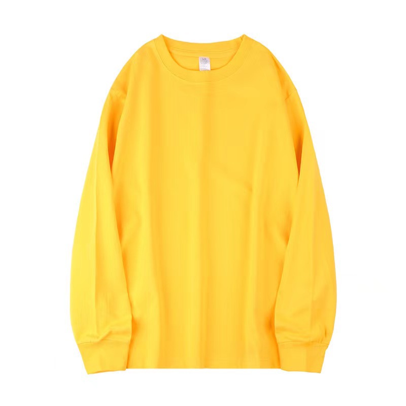 新作250gヘビーウェイト純綿ラウンドネック長袖Tシャツ メンズ トレンドブランド ファッション カジュアル ゆったり プリント 熱転写プリントトップス