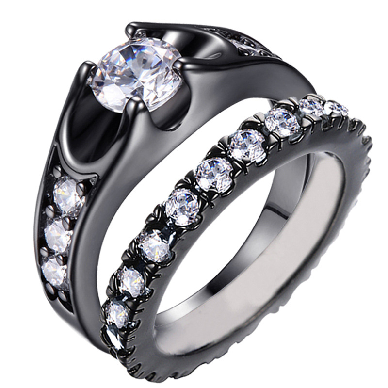 11g Weight Rhinestones Inlay Material Rings Classification Wholesale Jewelry Simple Style Shiny Round Alloy Rhinestones Plating Inlay Rings