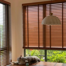木百叶窗帘 包测量安装桐木梯带拉绳环保放心阳台书房卧室光影感