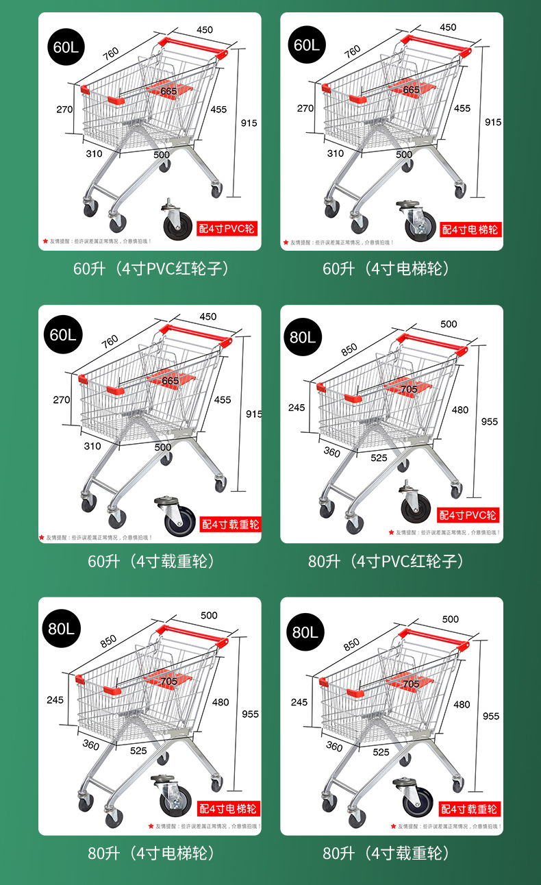 超市购物车大卖场商场物业仓库分拣车金属购物车手推车便民手推车详情8