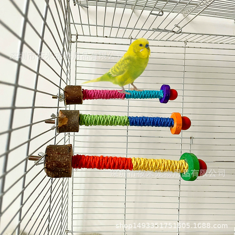 Маленький попугай сизаль веревка подставка палка яблоко деревянная подставка для птиц качели альпинистская лестница Коренная игрушка для укуса