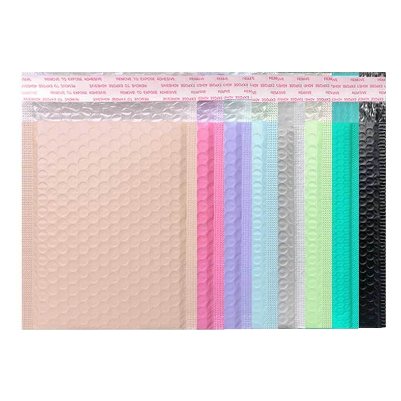 Color nude Rosa bolsa de burbuja macaron color material de embalaje de espuma bolsa Express ropa embalaje bolsa de burbuja sobre