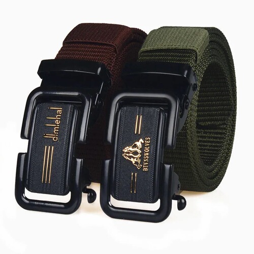 Outdoor leisure breathable belt men's extended fat man toothless nylon tactical belt street stall night market market supply