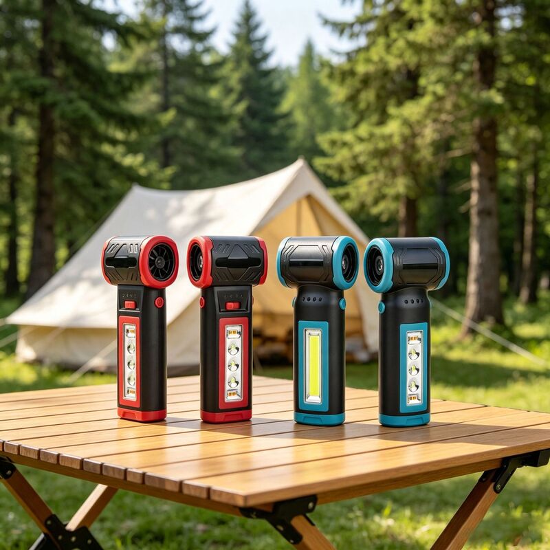 New portable powerful fan, multifunctional, strong turbocharged, high wind power, car-mounted vacuum cleaner turbo fan with light and flashlight