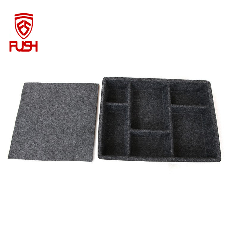 黑色针刺无纺布收纳盒用于内衣内裤文胸收纳桌面小物件储物盒