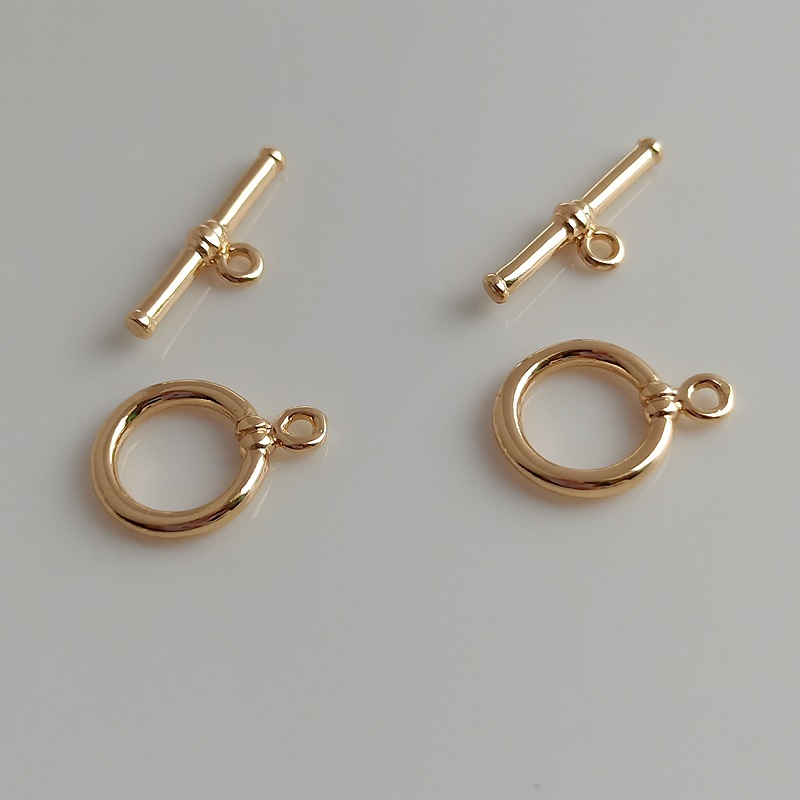 14K包金保色IO扣手链项链连接扣OT扣手工DIY饰品配件12mm