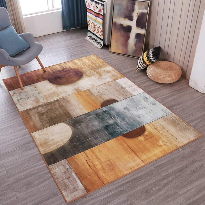 一件代发现代简约客厅地毯北欧几何图案地毯卧室床边满铺大地毯