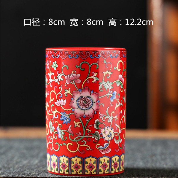 Ceramic retro enamel flower-shaped