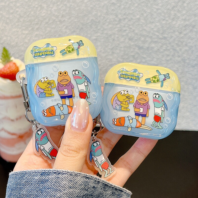 Cute Bikini Castle Resident Clown Fish Suitable for 1/2 Generation Protective Cover Airpods4 Apple Headphone Case Pro3 Soft