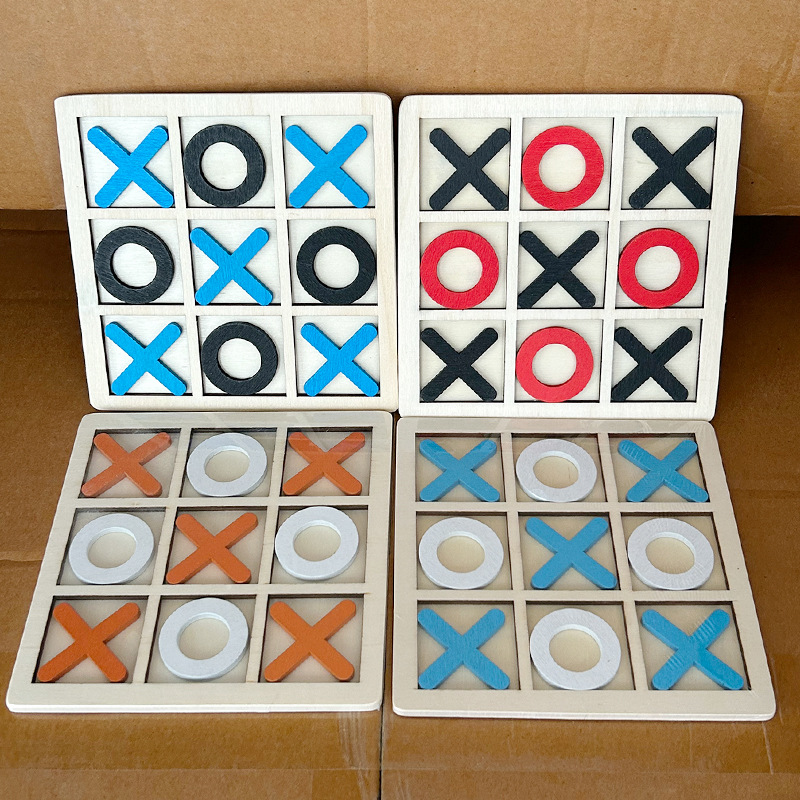 tic-tac-toe XO Sanchi Children's Fun Desktop Game Lianliankan Chess Kindergarten Primary School Parent-Child Educational Toys