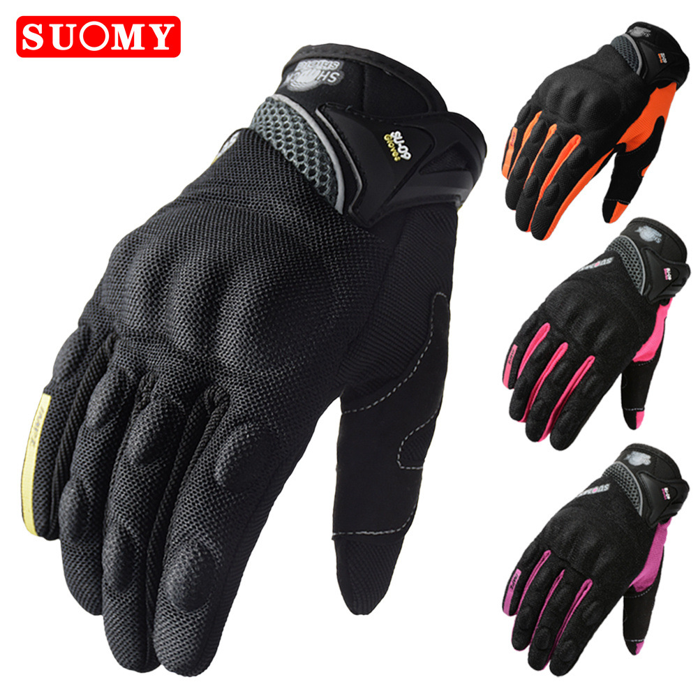 Off-Road Motorcycle Rider Equipment, Racing Motorcycle Riding Gear, Anti-Fall, Anti-Slip, Breathable Summer Full-Finger Gloves, Touch Screen Compatible, Ce