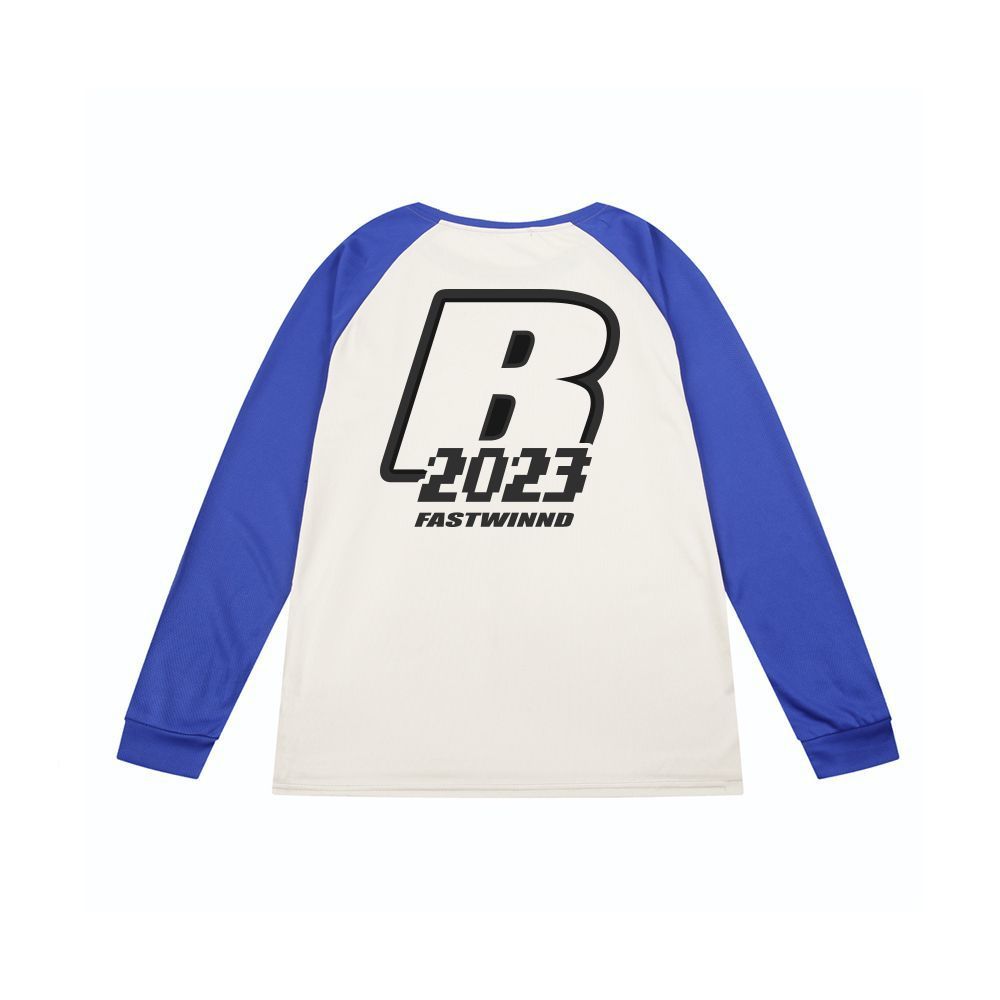 B 표준 2023 라이트 살구색 블루 긴 소매