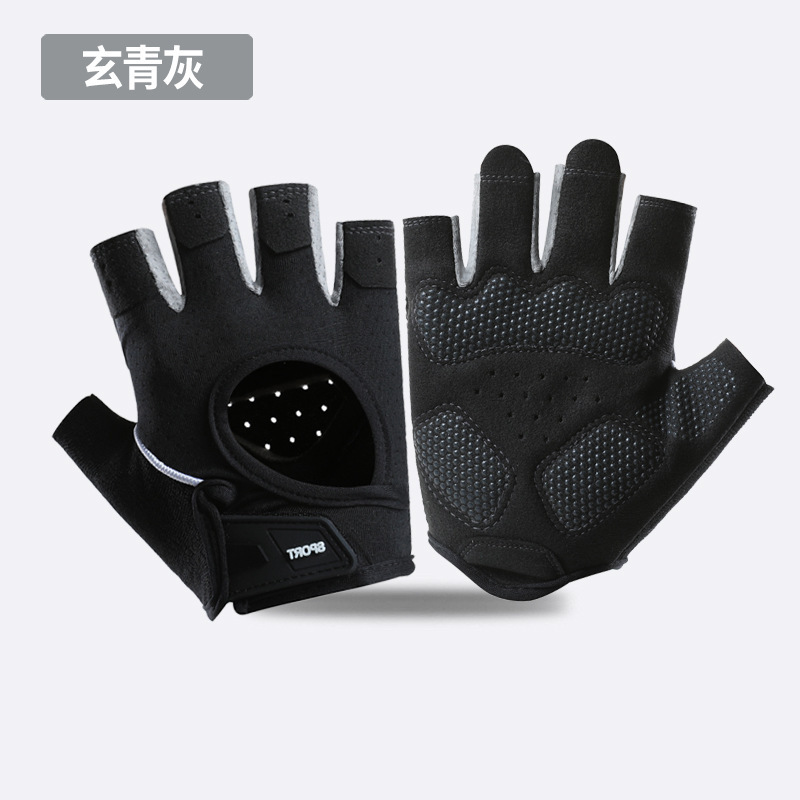 Guantes de medio dedo de acondicionamiento físico para hombres y mujeres de verano pareja deportivo antideslizante al aire libre guantes de montaña de medio dedo image 7