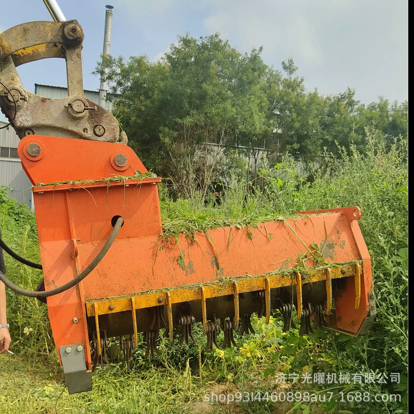 定制挖机开荒头液压拓灌机动力足 灌木多功能粉碎机挖掘机专用