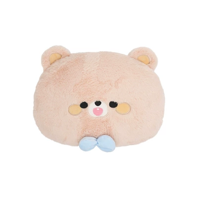 Rain Four Seasons Universal Car Headrest: Waist support - rabbit-fur-embroidered-bow-bear-waist-round-shape