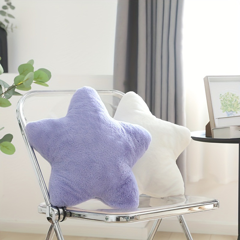 ins新款星星抱枕超软可爱毛绒玩具睡枕软妹礼物少女心奶油色粉色