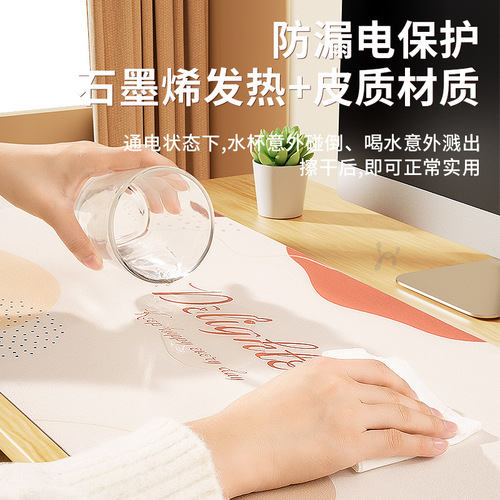 Heating Mouse Pad Office Heating Mat Cartoon Super Large Desktop Constant Temperature Writing Computer Keyboard Warm Desk Pad Wholesale