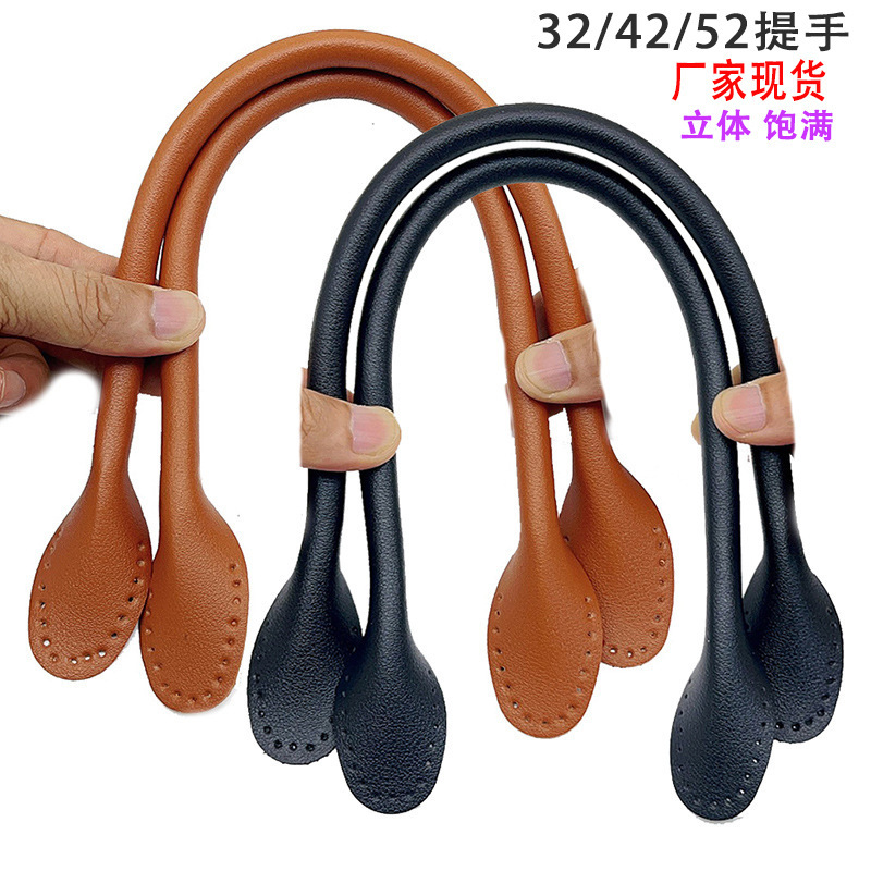 Wholesale PU leather bag with core stitching oil edge leather bag leather handbag accessories hand strap hand sewing