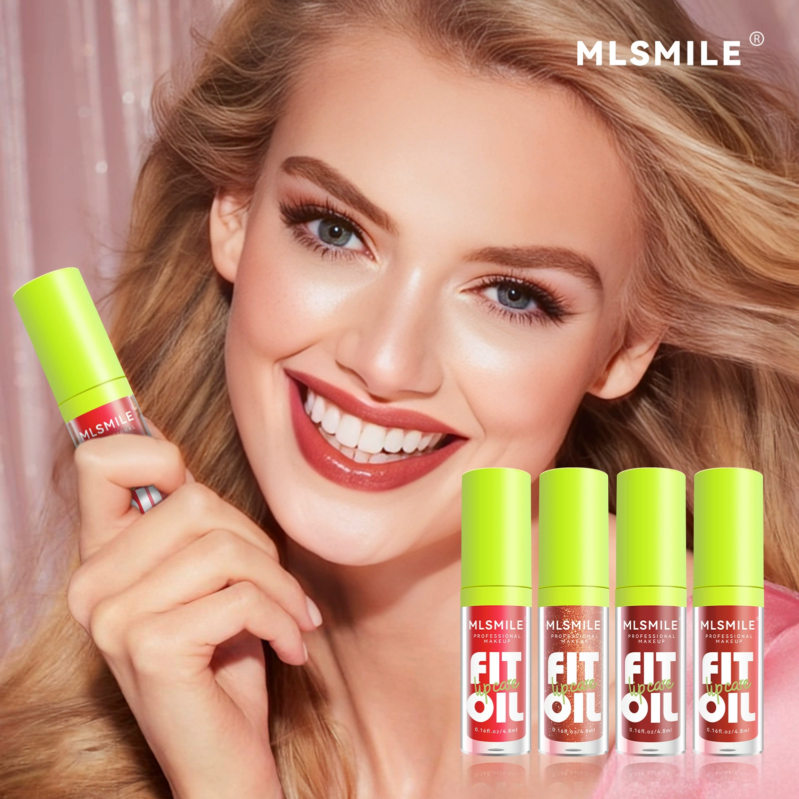 Набор блеска для губ (MLSMILE) 8 цветов, зеркальный блеск и длительный эффект накачки