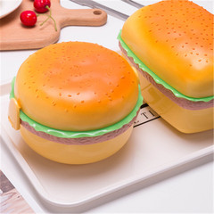 かわいい二重ハンバーグ弁当箱食品級学生ランチボックスは電子レンジで弁当箱を温めることができます。