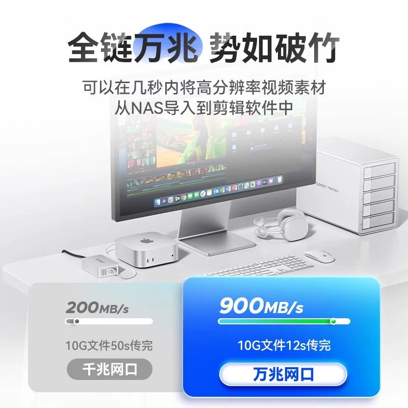 Thunderbolt 3 до 10 Гбит/с сетевой адаптер, сетевой диск-станция Thunderbolt 4/USB4 10 Гбит/с сетевой адаптер в связке