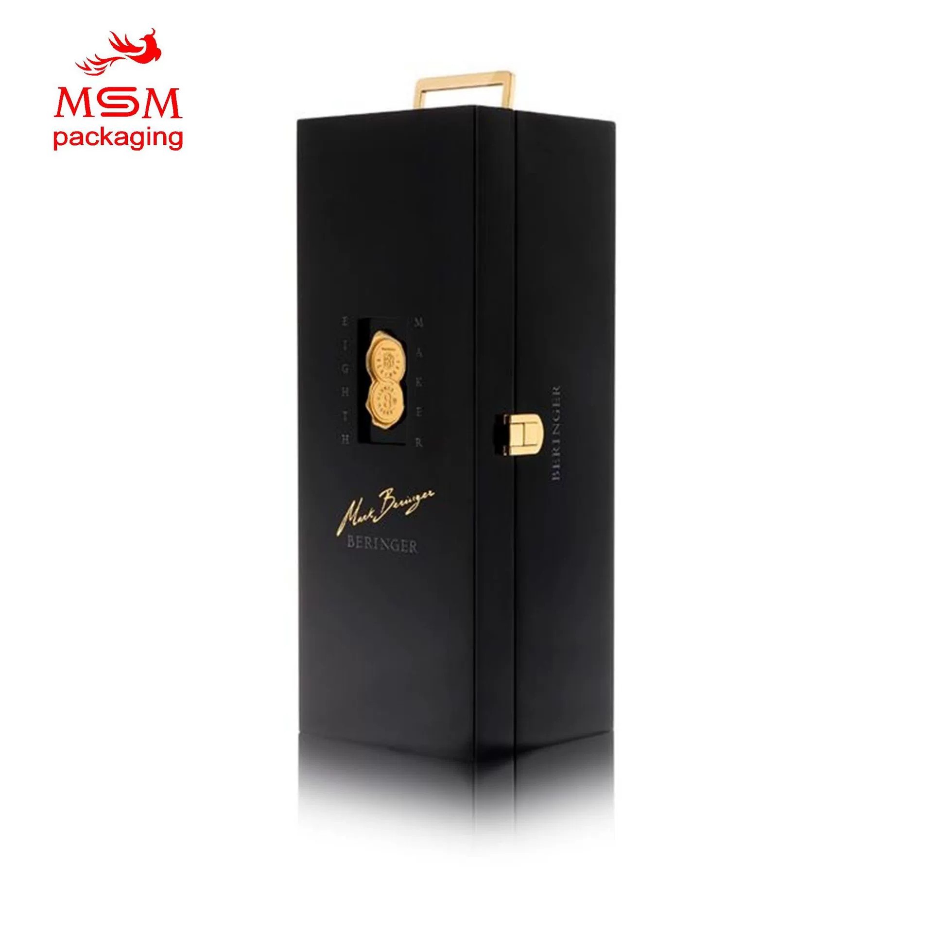 Индивидуальная коробка для вина, высококачественная кожаная коробка, роскошная коробка для упаковки красного вина, коробка для упаковки белого вина с двойным открытием, кожаная коробка для вина