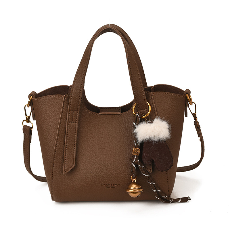 Retro lichi estampado bolso de cesta de comida de mano bolso de viaje para niños bolso de madre 2025 mujeres de hombro universal bolso de cubo