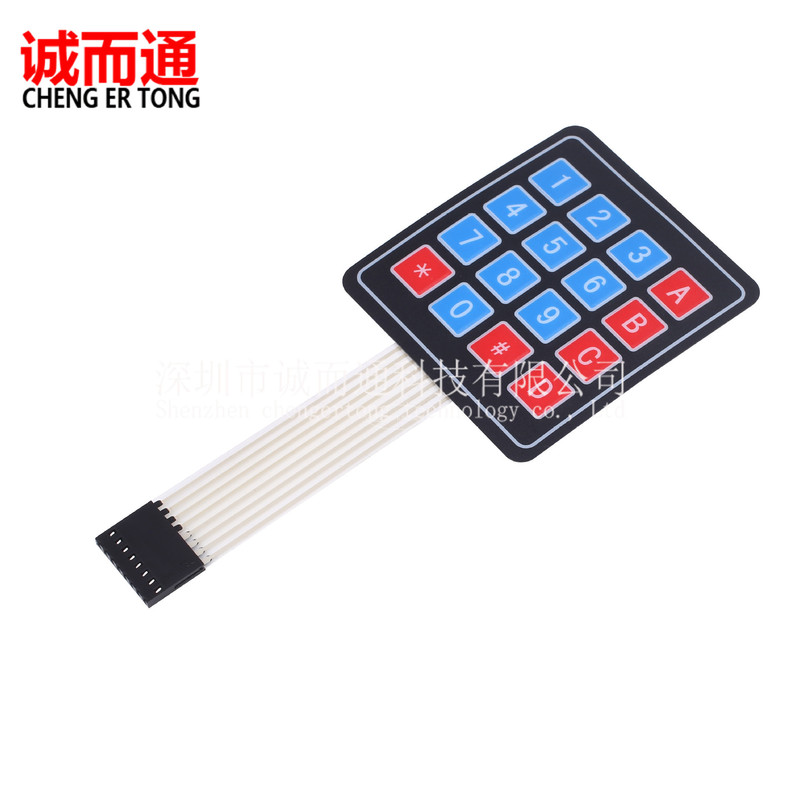 Factory Direct Supply of 4*4/1*4/3*4/4*5 Matrix Keyboard Microcontroller External Expansion Membrane Component Module